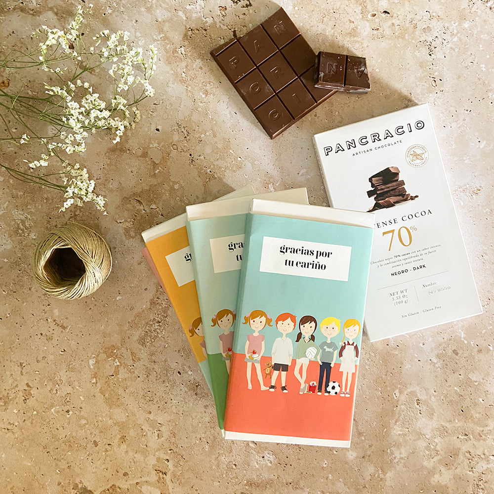 Pack de 4 chocolates profes sin personalizar