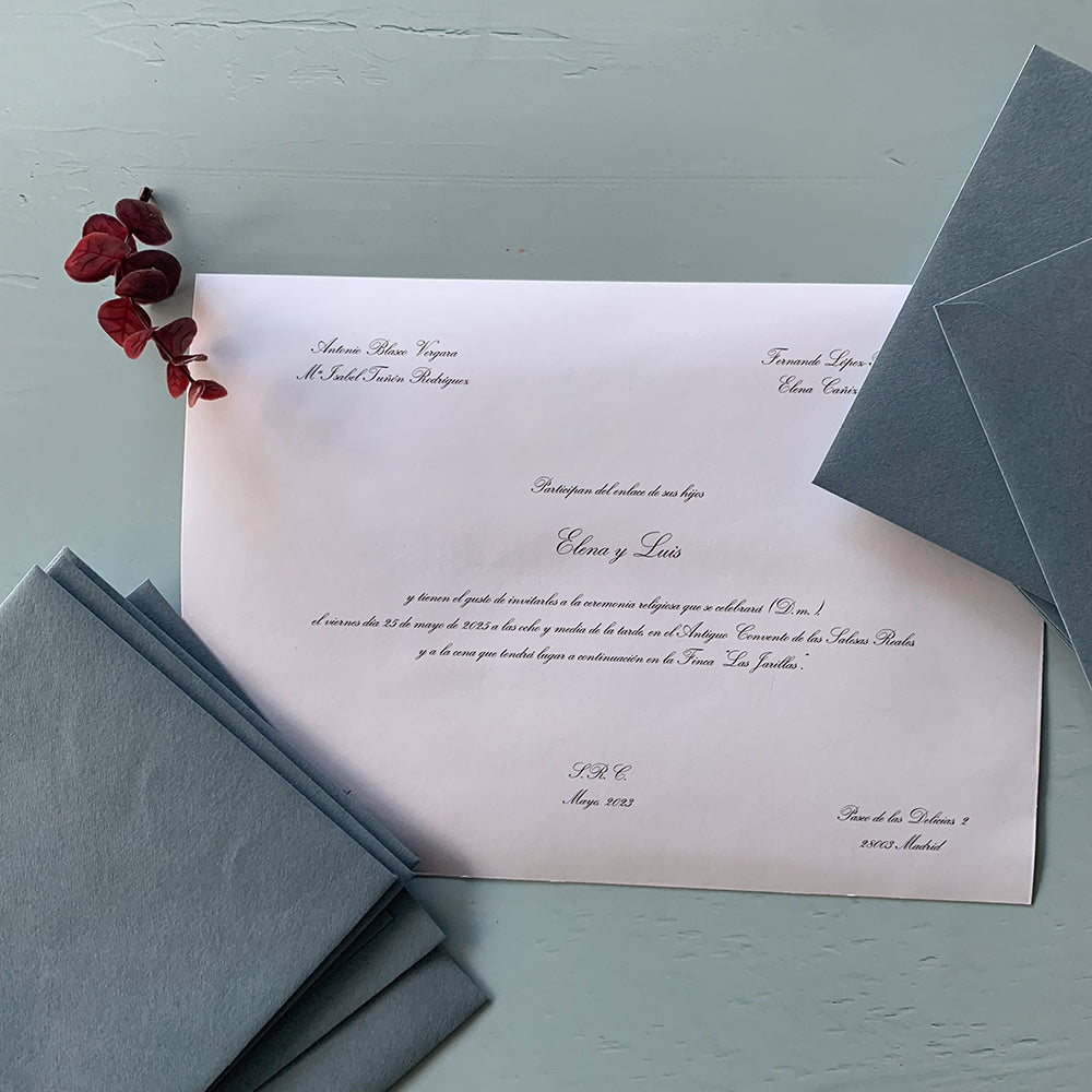 Invitaciones de Boda Clásicas Díptico (desde 3,74€)