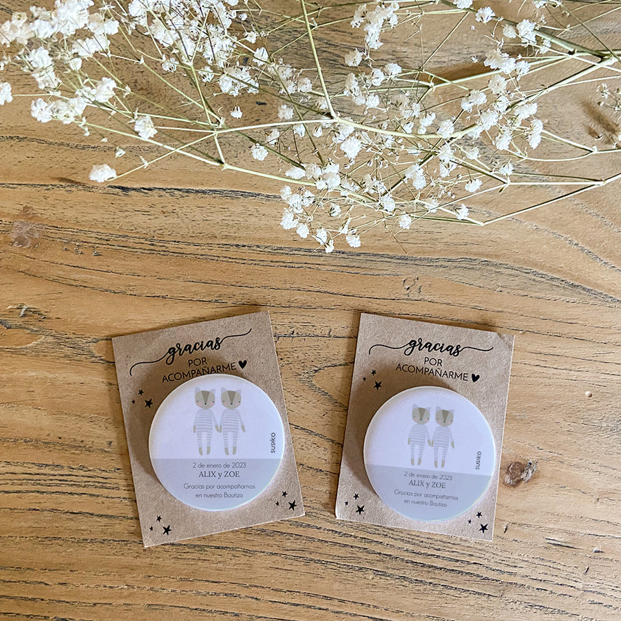 Twin Christening magnets and mirrors (€4.05/ud)