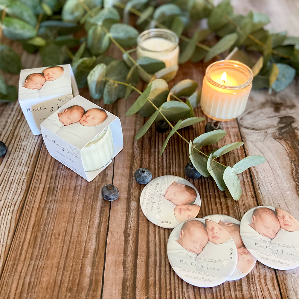 Candles for the Guests at the Twin Baptism (€5.6/ud)
